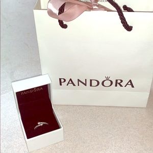 Pandora Two Sparkling Hearts Ring
